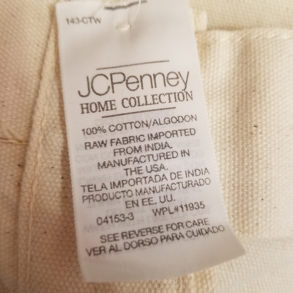 JCPENNEY Home Collection Tab Top Curtains 2 Panels Khaki Color - Picture 3 of 4